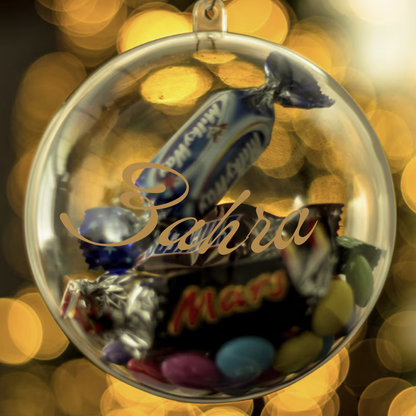 Personalised Fillable Christmas Baubles (8cm) – Set of 5