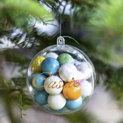 Personalised Fillable Christmas Baubles (8cm) – Set of 5