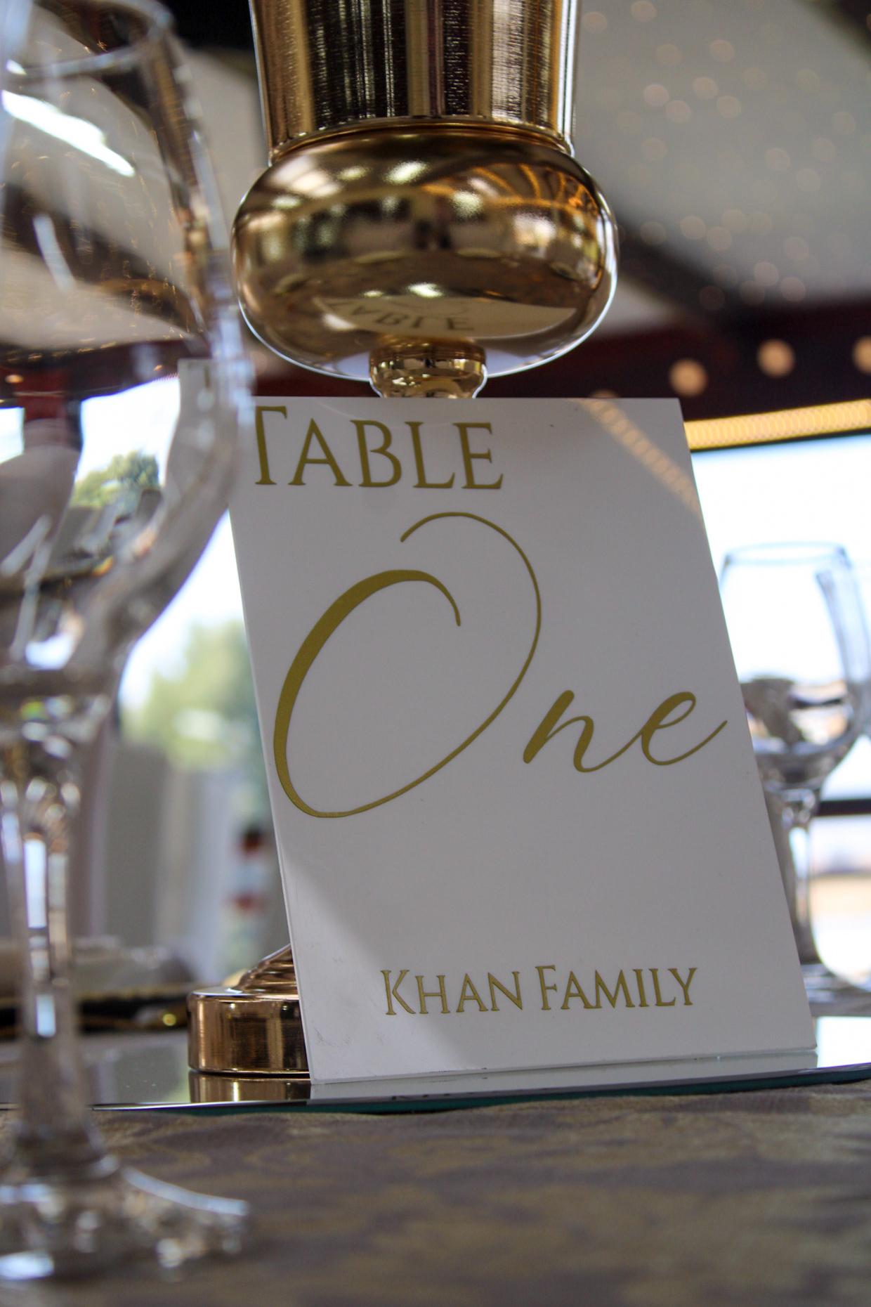 Table numbers - Acrylic